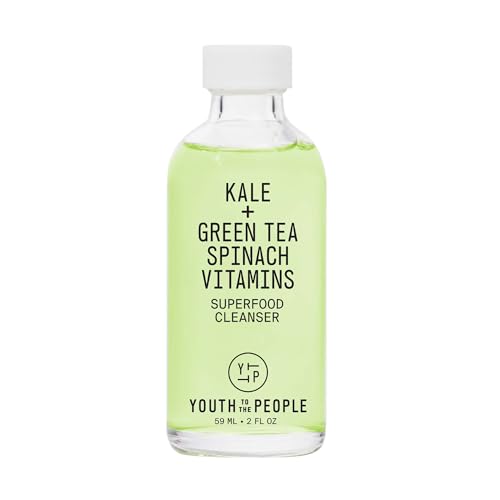 Youth To The People Superfood Facial Cleanser, Kale and Green Tea Spinach Face Wash, Gentle Makeup Remover + Pore Minimizer for All Skin Types, Vegan, Refillable Skincare