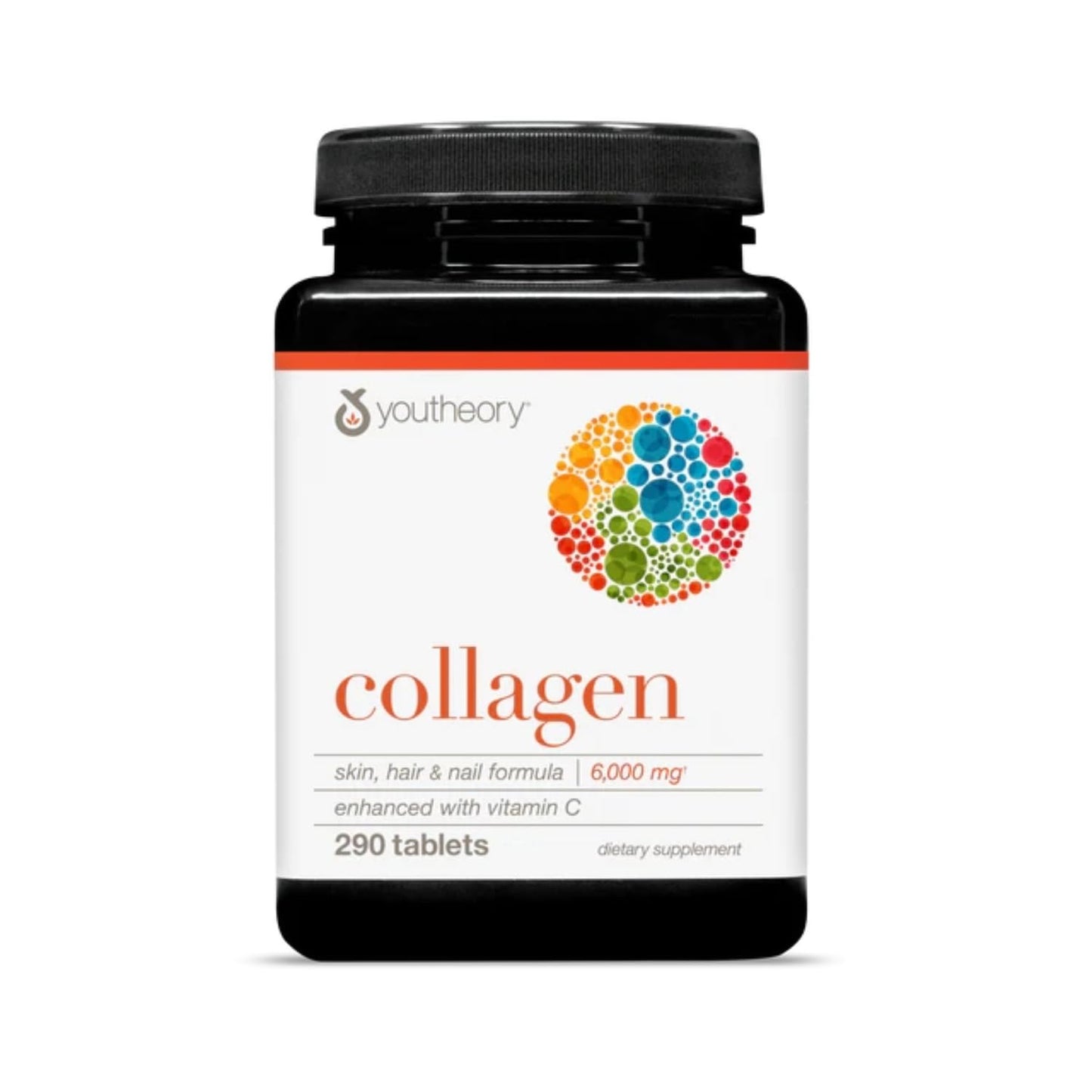 Youtheory Advanced Collagen - 6,000 mg Collagen - with Vitamin C - for Hair, Skin & Nails* - Collagen Supplements for Women and Men - 290 Tablets