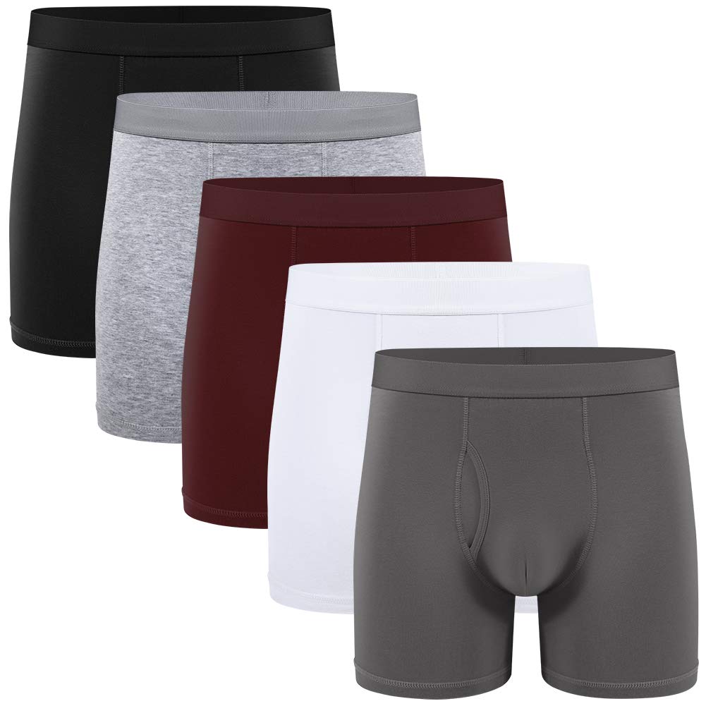 Natural Feelings Boxer Briefs Mens Underwear Men Pack Soft Cotton Open Fly Underwear