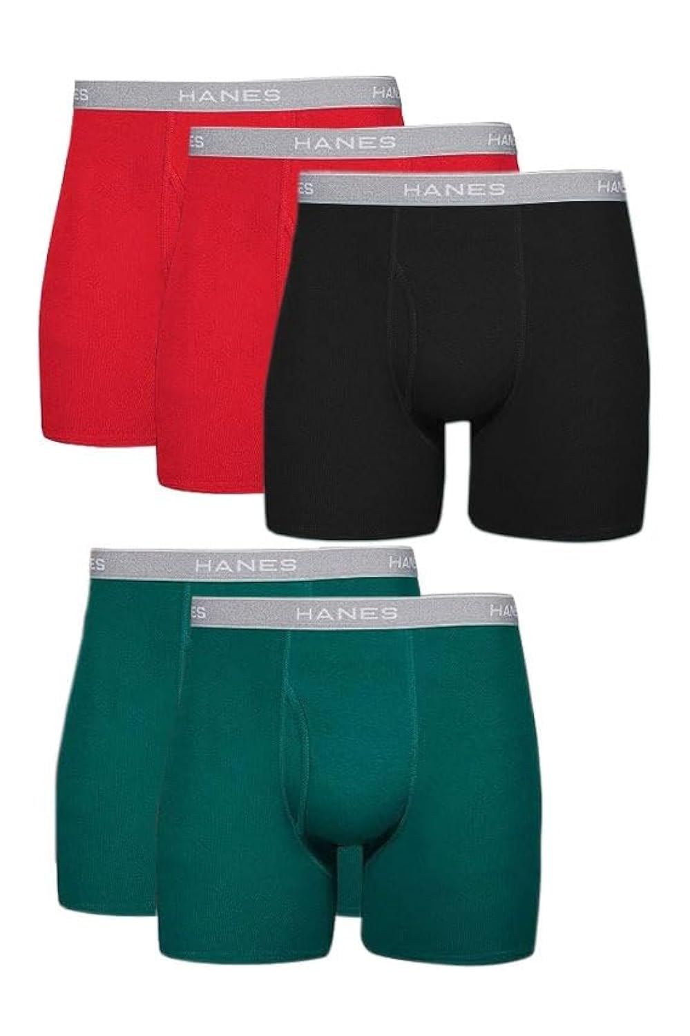 Hanes Men's Boxer Briefs, Soft and Breathable Cotton Underwear with ComfortFlex Waistband, Multipack