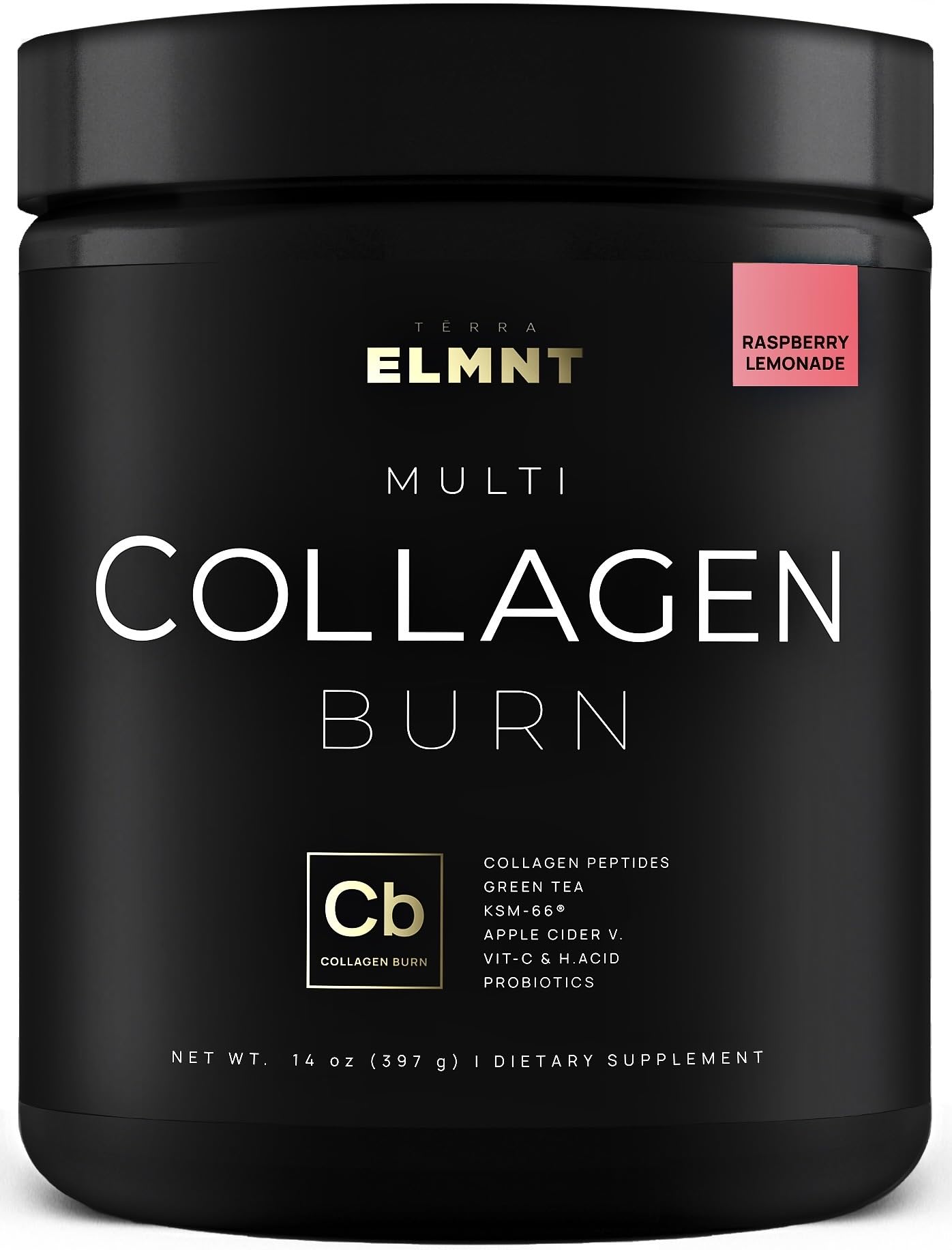 ELMNT Super Collagen Powder for Women Weight Loss + Beauty w. Probiotics, Hyaluronic Acid, ACV, KSM-66, Biotin - Premium Multi Collagen Peptides Protein Supplement Colageno for Women (Unflavored)