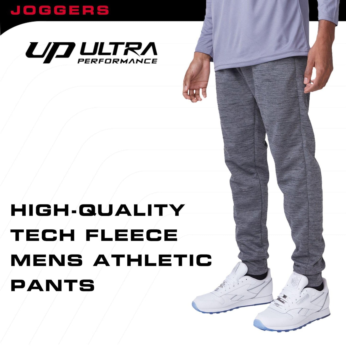 Ultra Performance 3 Pack Mens Joggers Mens Athletic Sweatpants with Pockets for Men, Small - 3X