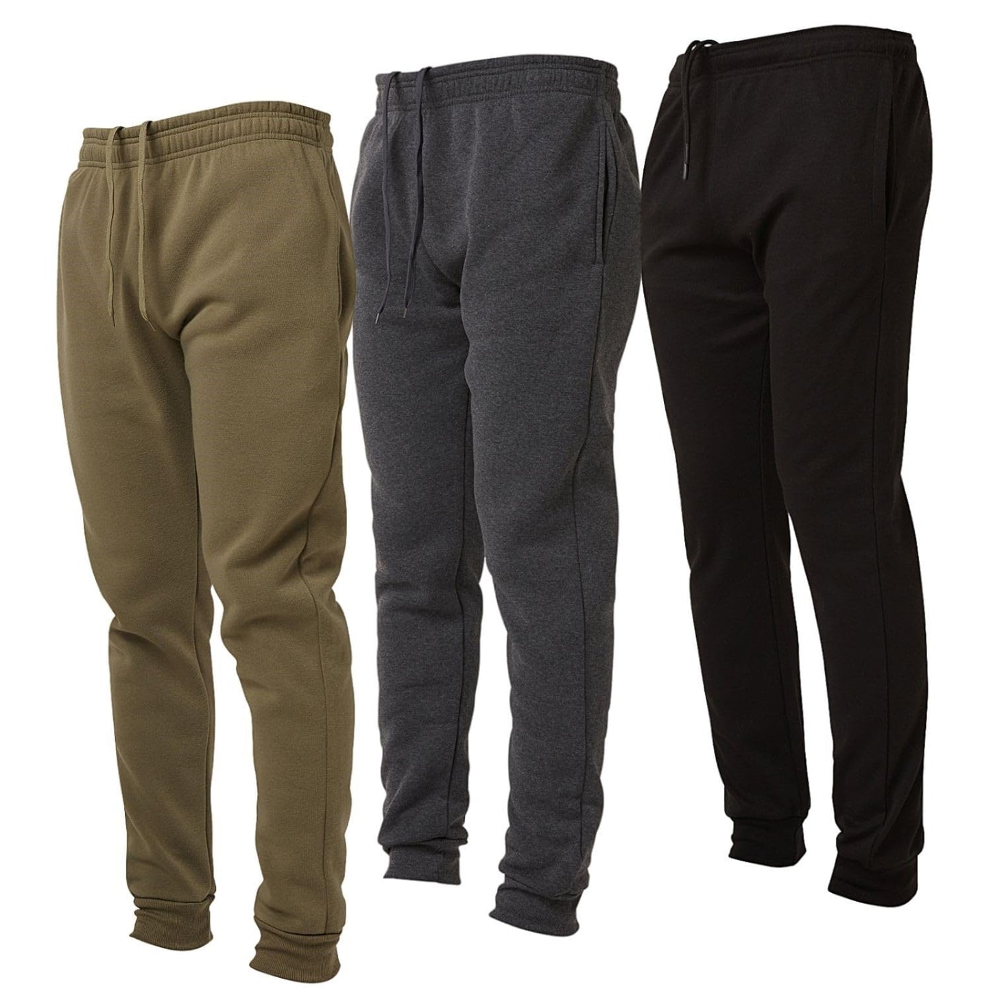 Ultra Performance 3 Pack Mens Joggers Mens Athletic Sweatpants with Pockets for Men, Small - 3X