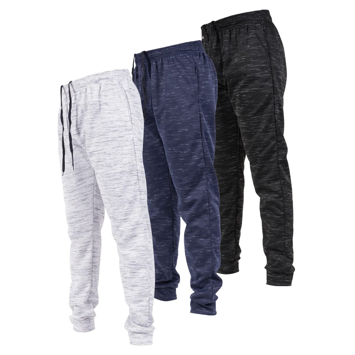 Ultra Performance 3 Pack Mens Joggers Mens Athletic Sweatpants with Pockets for Men, Small - 3X