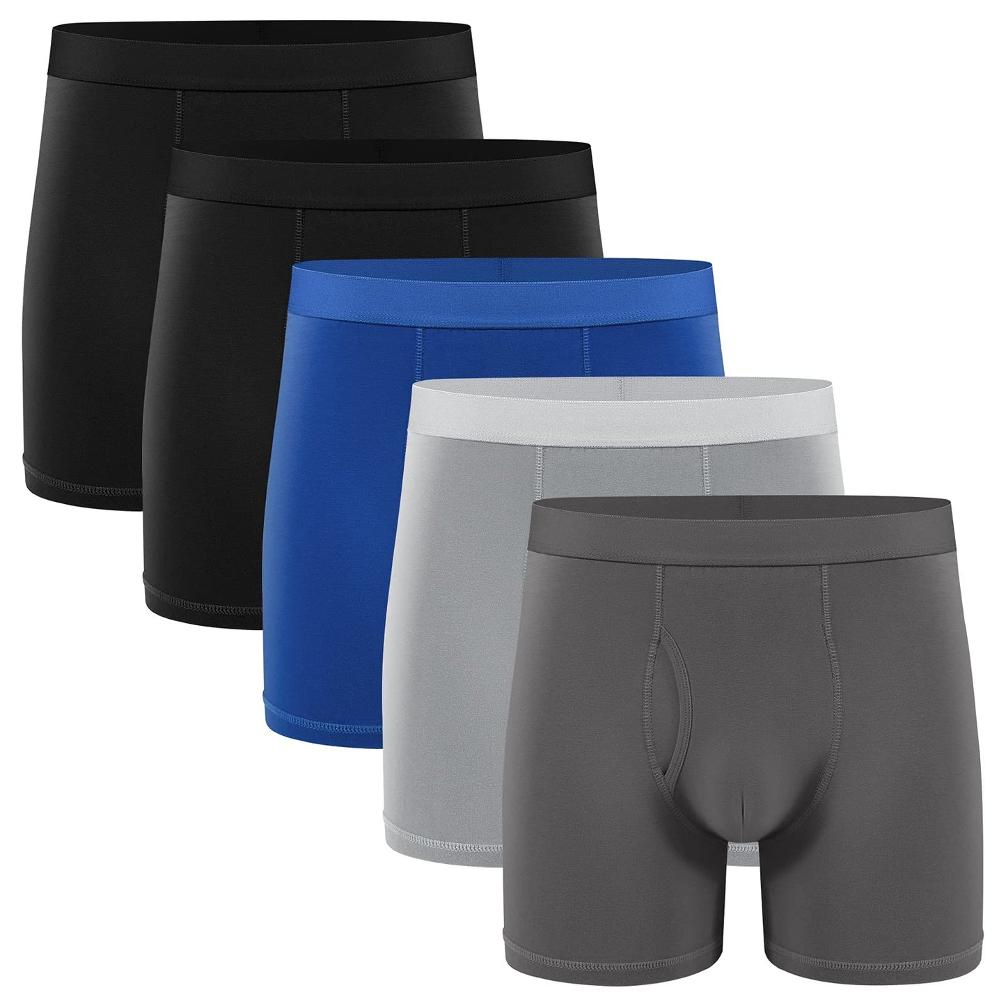 Natural Feelings Boxer Briefs Mens Underwear Men Pack Soft Cotton Open Fly Underwear