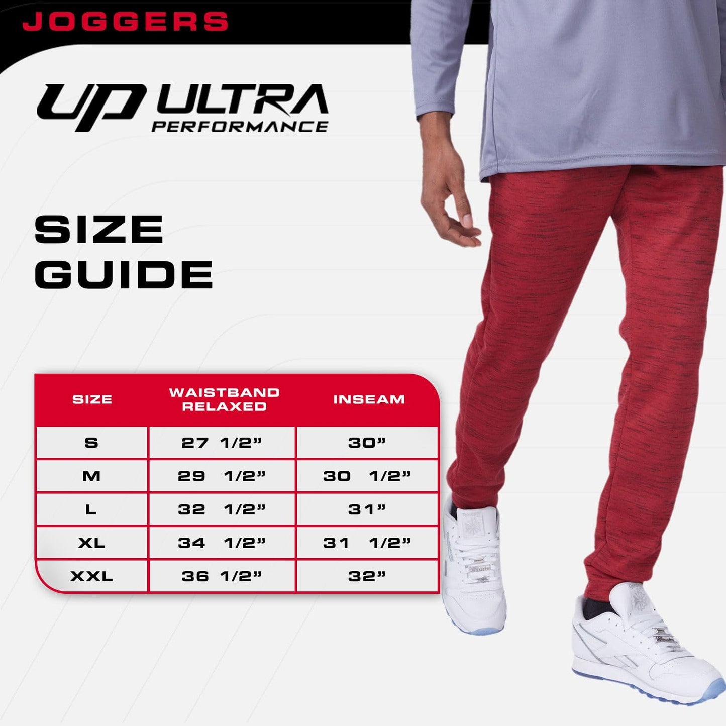 Ultra Performance 3 Pack Mens Joggers Mens Athletic Sweatpants with Pockets for Men, Small - 3X