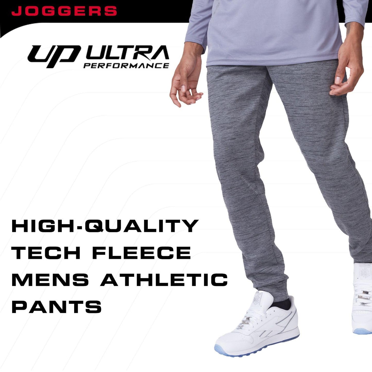 Ultra Performance 3 Pack Mens Joggers Mens Athletic Sweatpants with Pockets for Men, Small - 3X