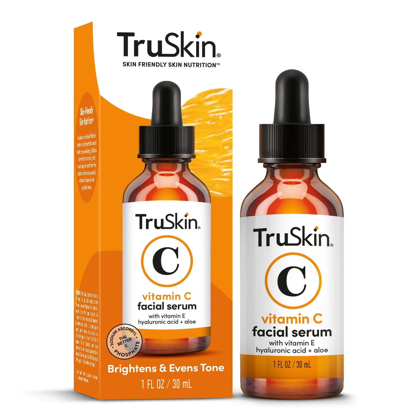 TruSkin Vitamin C Serum – Anti Aging Facial Serum with Vitamin C, Hyaluronic Acid, Vitamin E – Brightening Serum – Even Skin Tone, Improve Appearance of Dark Spots, Fine Lines & Wrinkles, 2 Fl Oz