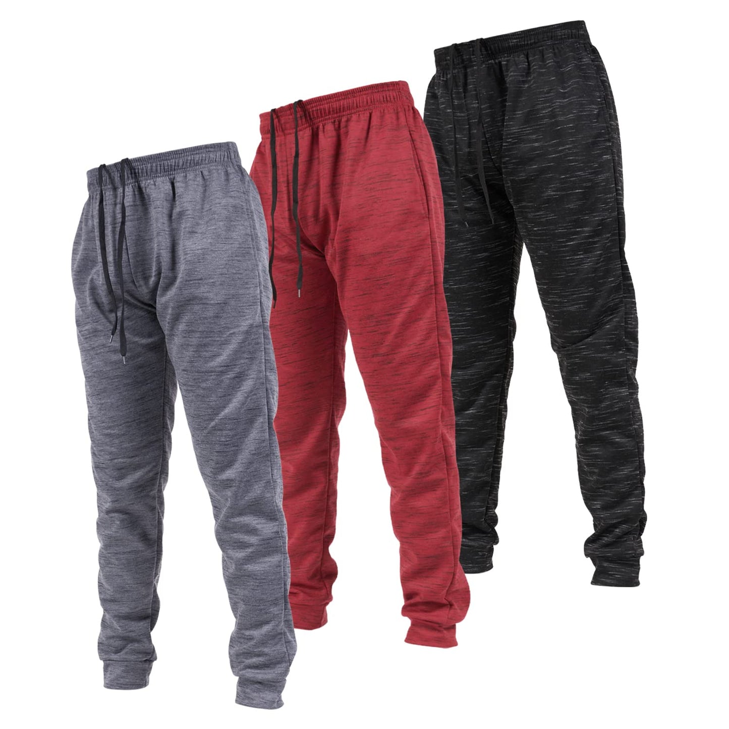 Ultra Performance 3 Pack Mens Joggers Mens Athletic Sweatpants with Pockets for Men, Small - 3X