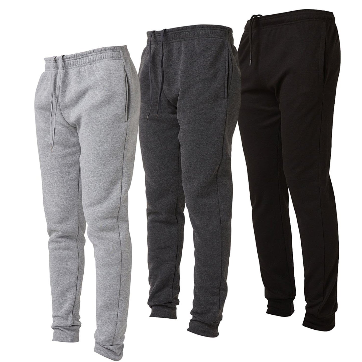 Ultra Performance 3 Pack Mens Joggers Mens Athletic Sweatpants with Pockets for Men, Small - 3X