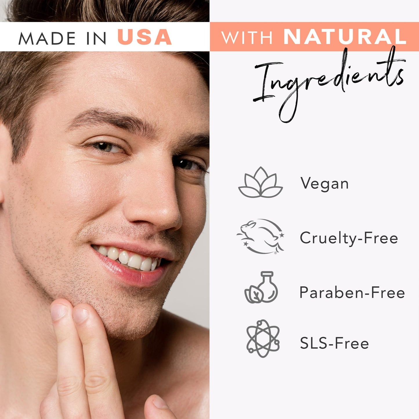 Face Scrub - USA Made with Natural & Organic Ingredients, Cleanses and Exfoliates All Skin Types, Microdermabrasion Facial Scrub with Glycerin, Gentle Exfoliating Face Wash, Removes Dead Skin Cells