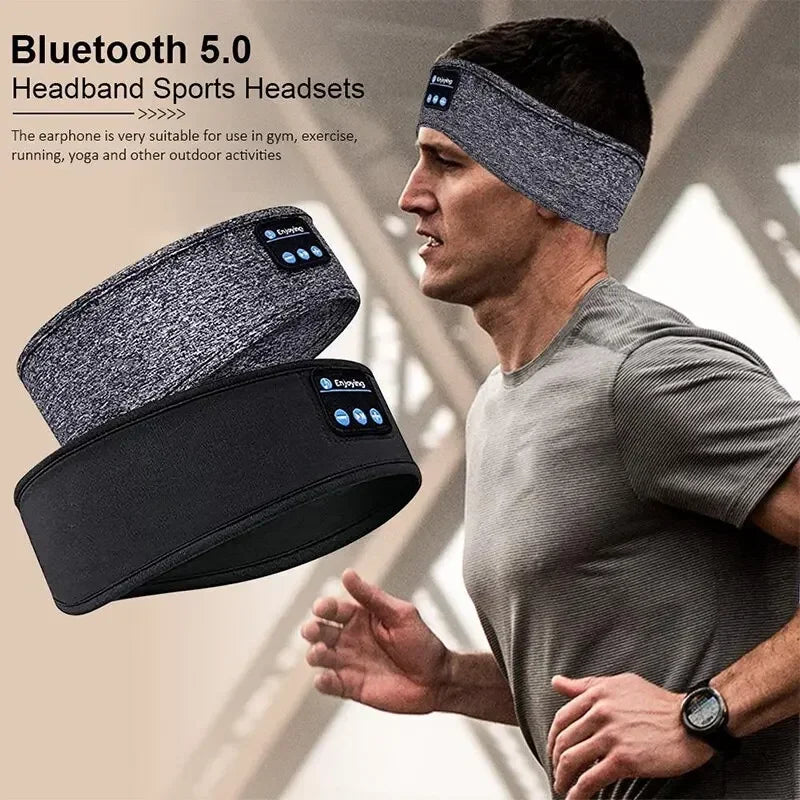 Bluetooth 5.0 Earphones Sports Sleeping Headband Elastic Wireless Headphones Music Eye Mask Wireless Bluetooth Headset Headband