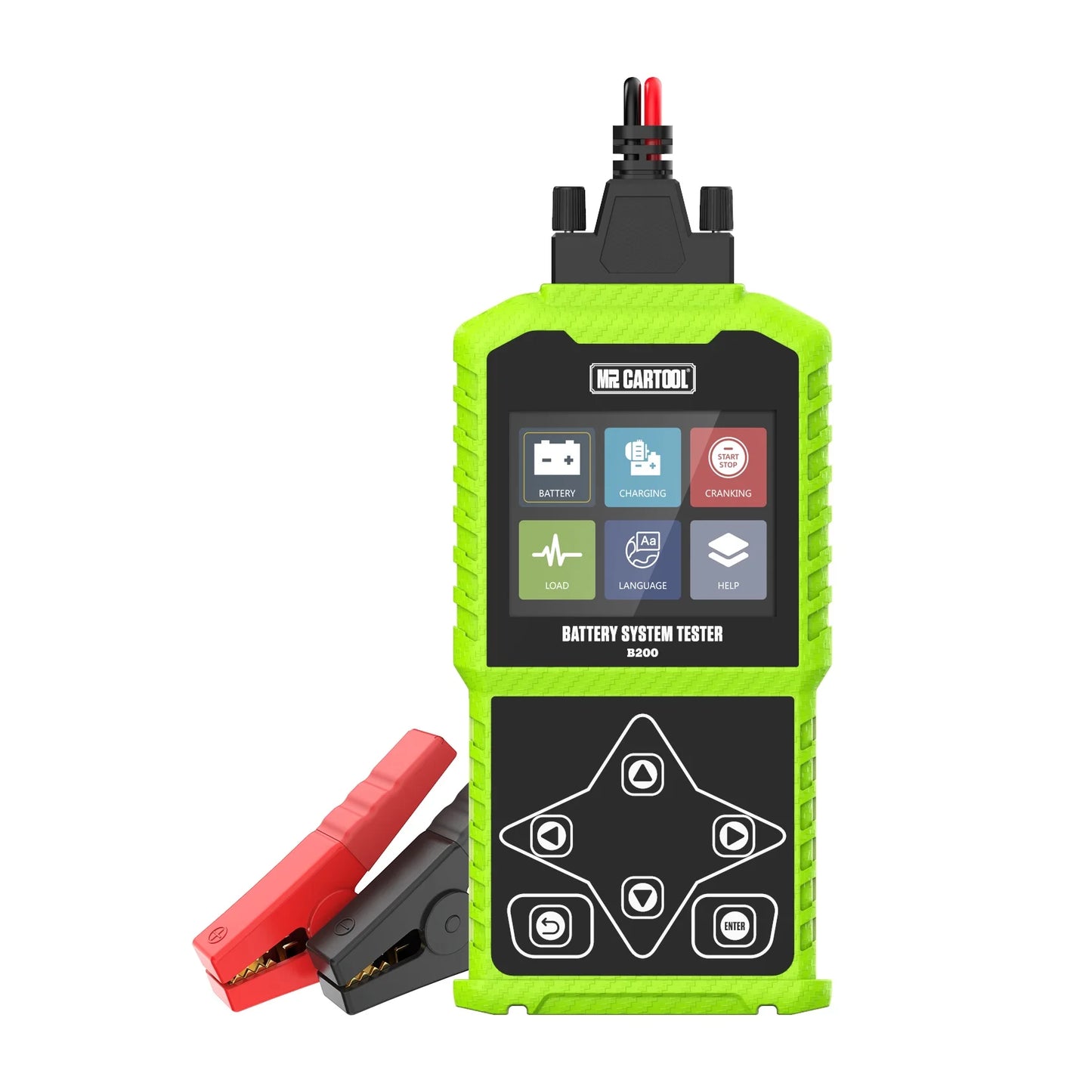 MRCARTOOL B200 Car Battery System Diagnostic Tool 12V/24V CCA 30-1700 Automotive Battery Charging Test Multi-language