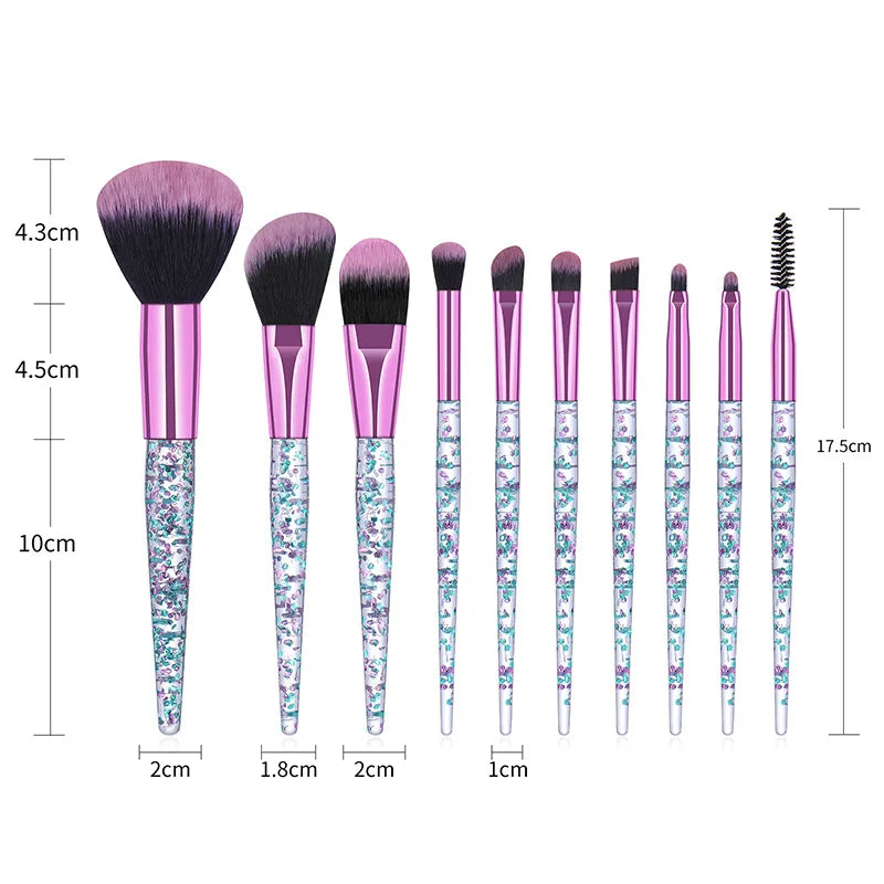 Makeup brush 10 piece suit Makeup tools Soft hair powder blusher brush eye shadow makeup suit