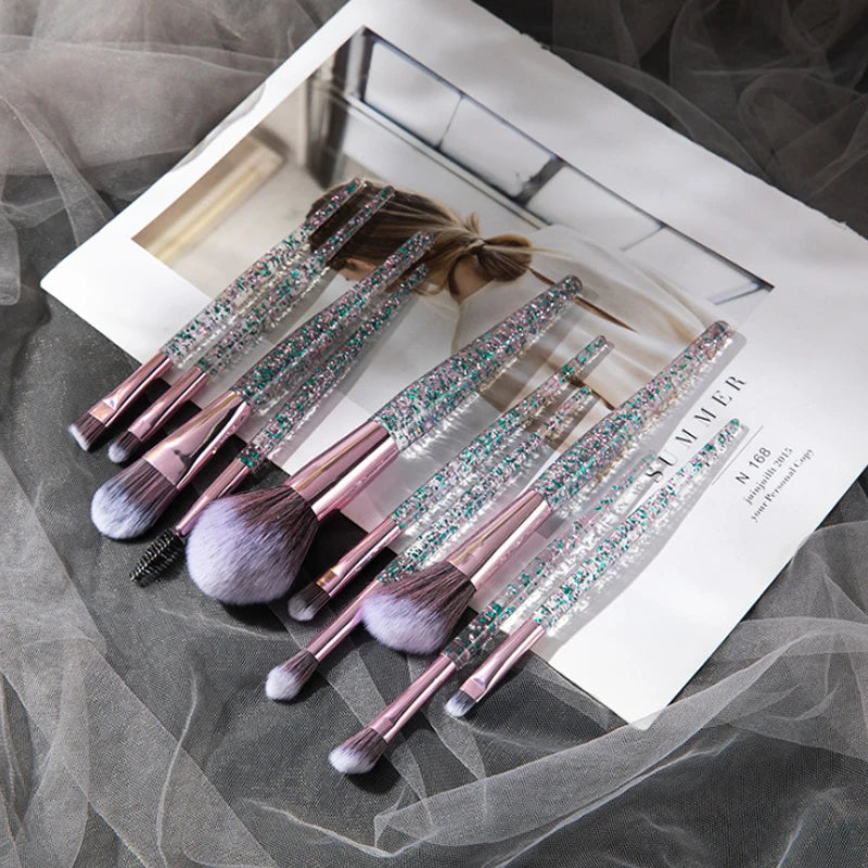 Makeup brush 10 piece suit Makeup tools Soft hair powder blusher brush eye shadow makeup suit