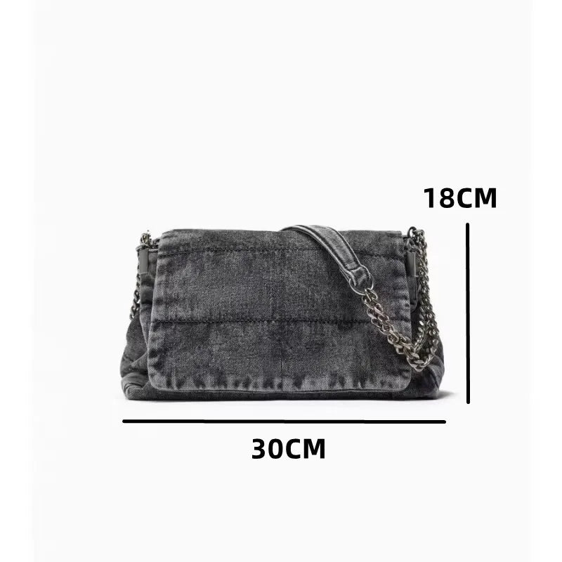 Denim Shoulder Bag for Women Handbag Luxury Designer Tote Bag Fashion Party Evening Bags Casual Top Handle Bag Summer Purses New