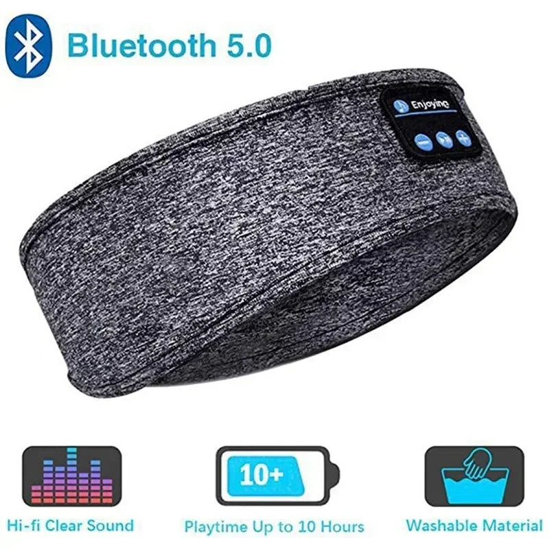 Bluetooth 5.0 Earphones Sports Sleeping Headband Elastic Wireless Headphones Music Eye Mask Wireless Bluetooth Headset Headband