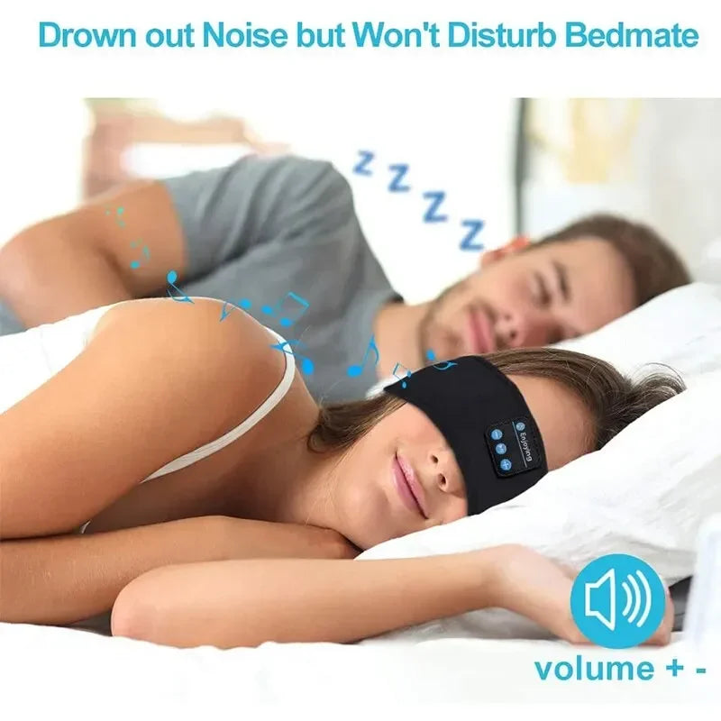 Bluetooth 5.0 Earphones Sports Sleeping Headband Elastic Wireless Headphones Music Eye Mask Wireless Bluetooth Headset Headband