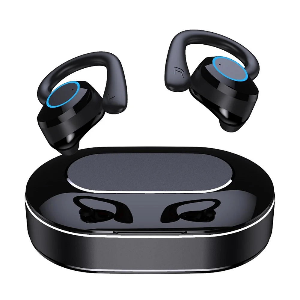 Q25 Pro Noise Cancelling Wireless Earphones Bluetooth-compatible Stereo Bass Headphone Ear Hook Waterproof Sports Game Headsets