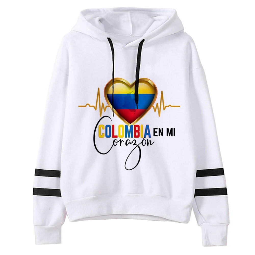 Colombia hoodies women 2023 streetwear anime funny Hooded Shirt clothing female Korean style sweater