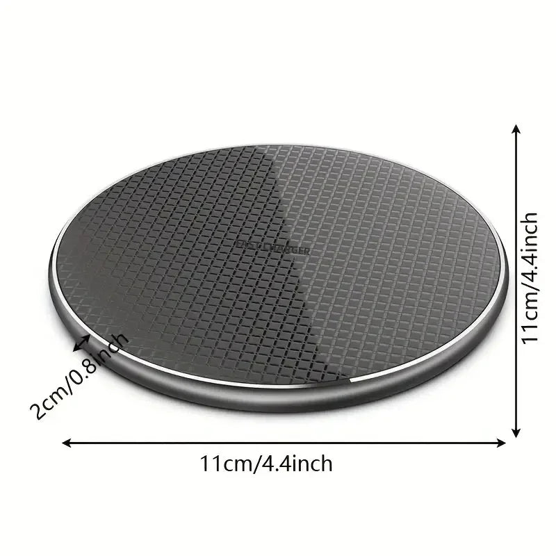 Ultra-thin Wireless Charger Pad Stand For iPhone 15 14 13 12 11 8 XR Samsung Xiaomi Desktop Mobile Phone Fast Charging Station